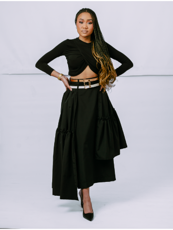 Black Windbreaker Skirt