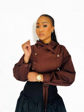 Chocolate Brown Cropped Jacket