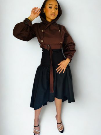 Chocolate Brown Cropped Jacket