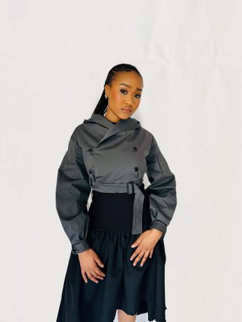 Grey Cropped Jacket