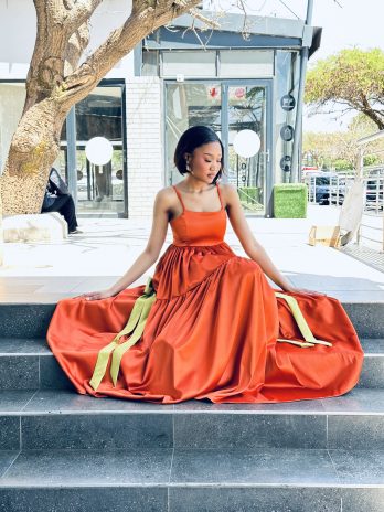 Burnt Orange Spring / Summer Dress