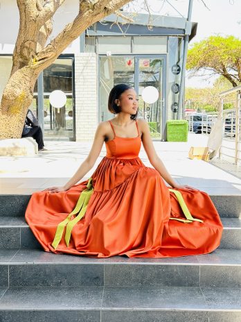 Burnt Orange Spring / Summer Dress