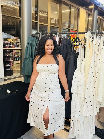 Satin Polka Dot Dress